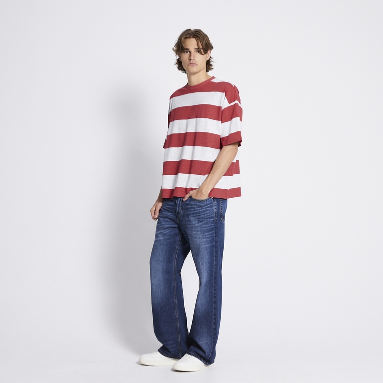 Printed boxy tee "Mikael Printed" Red